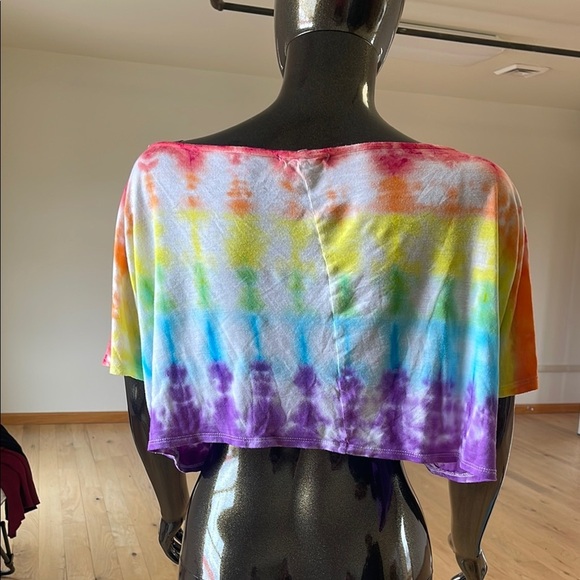 One Clothing tie dye Crop T-Shirt - Picture 4 of 6